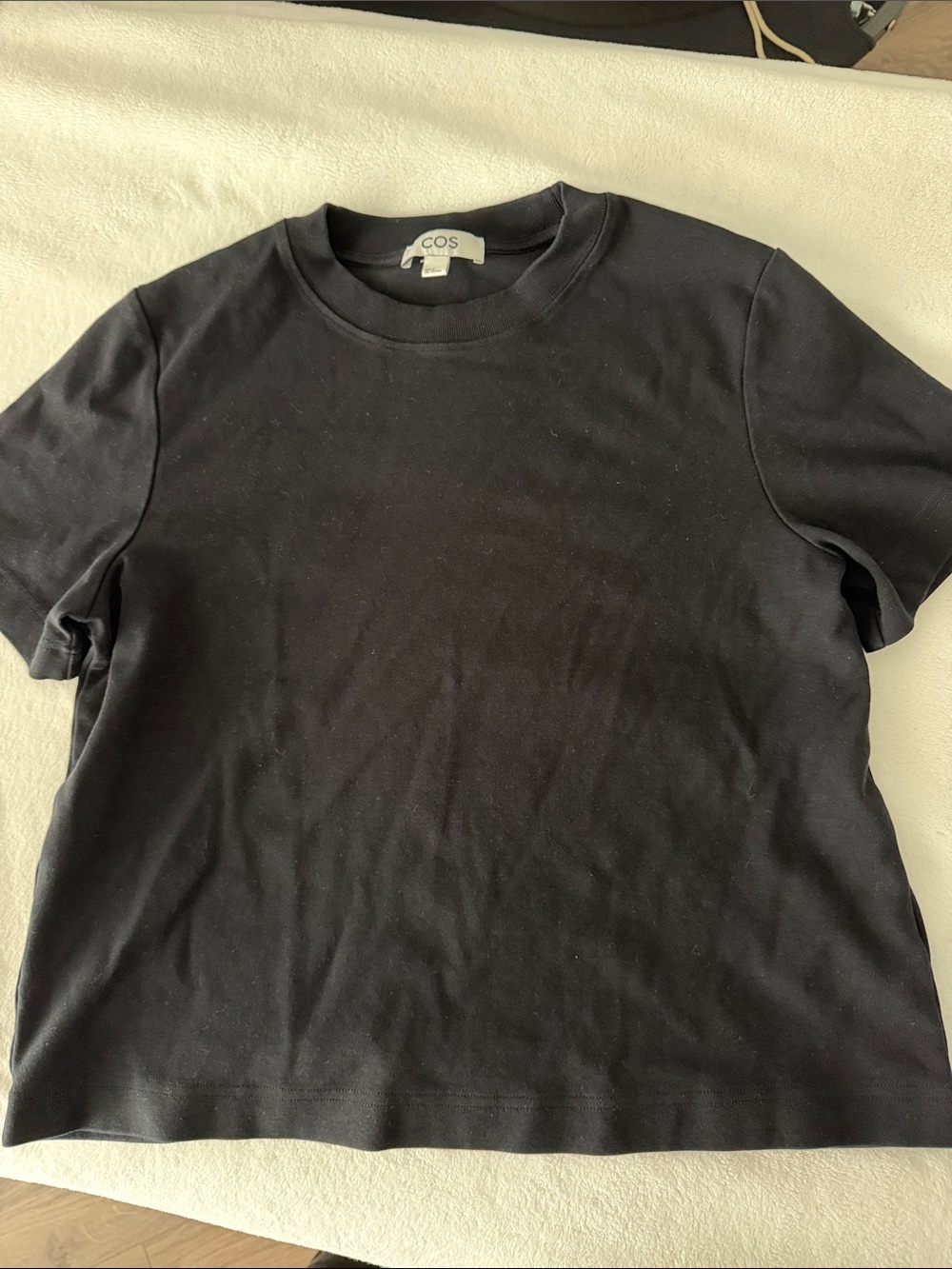 COS Black Short Sleeve Crewneck Tee